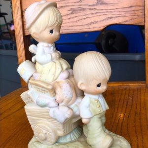 Precious moments walking by faith porcelain figurine sold in original box
